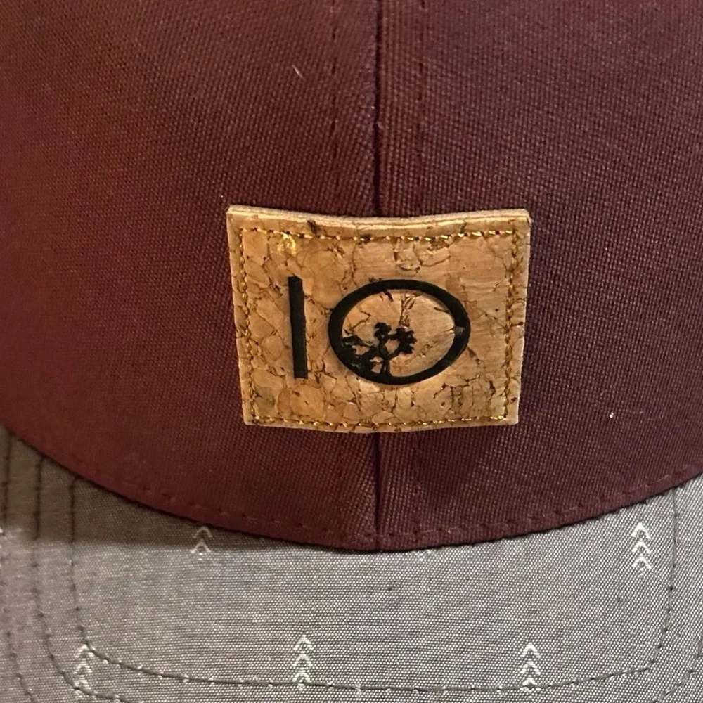 Tentree Burgundy and Grey 10 Tree Cap.